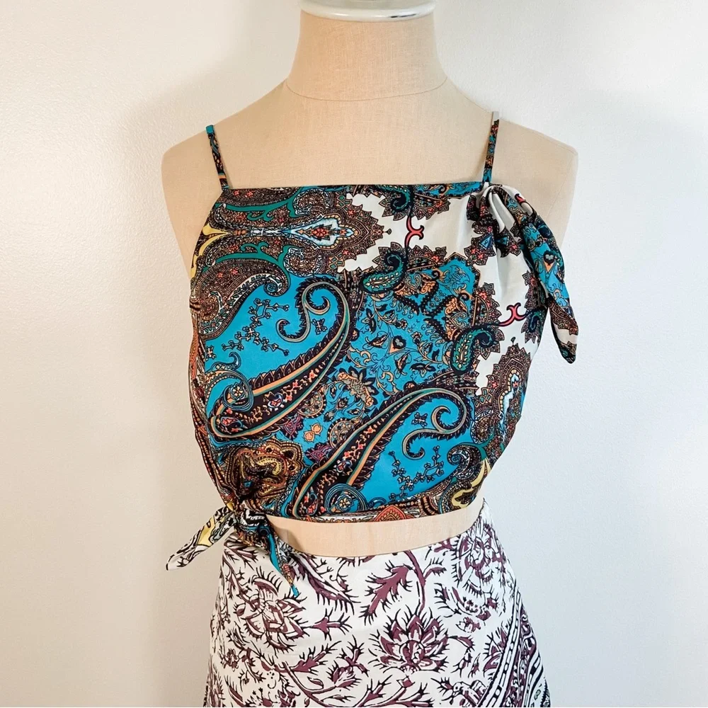 Free People Ingrid Midi Dress in Daylight Combo